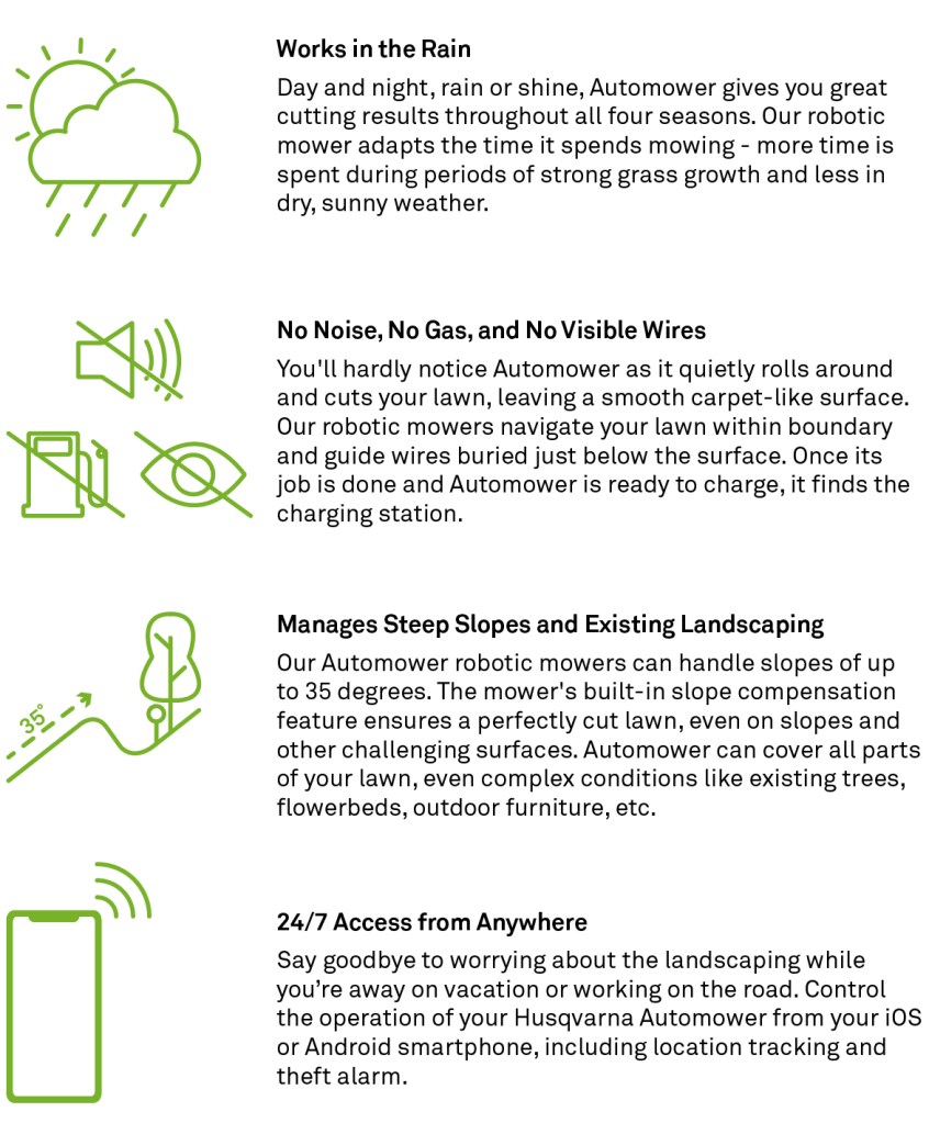 Advantages of Husqvarna Automowers