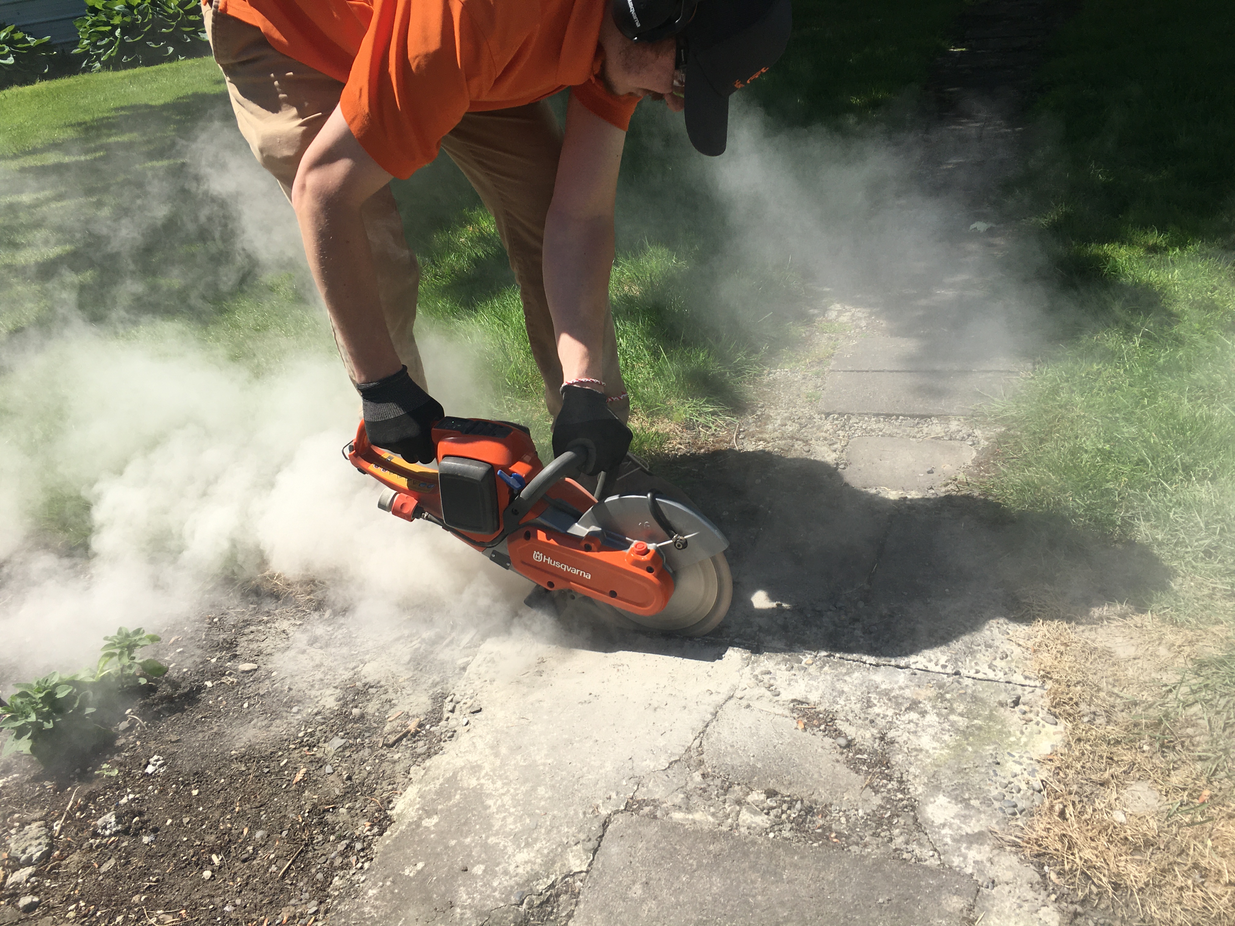 Husqvarna Automower installation through paving at Albany OR