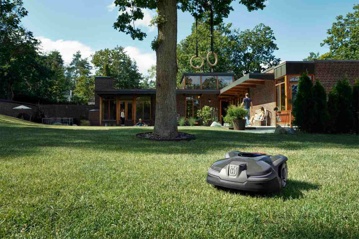Husqvarna Automower on lawn
